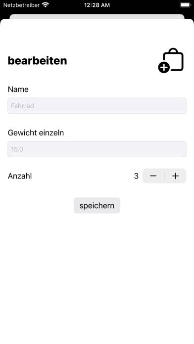 Camper Gesamtgewicht App-Screenshot