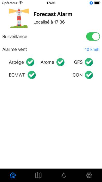 Forecast Alarm Capture d'écran de l'application