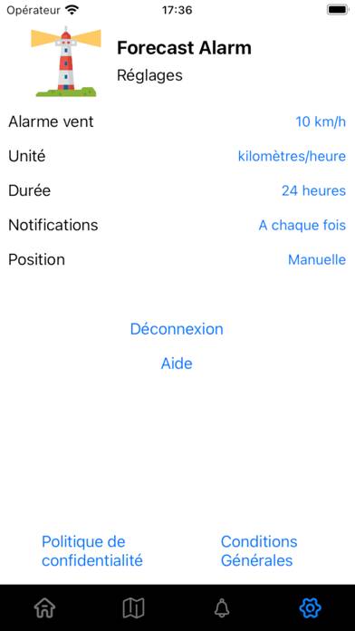 Forecast Alarm Capture d'écran de l'application