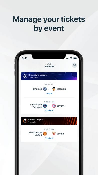 UEFA VIP Pass Captura de pantalla de la aplicación #3