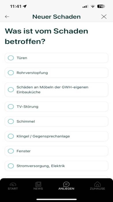 GWH home 2.0 Bildschirmfoto