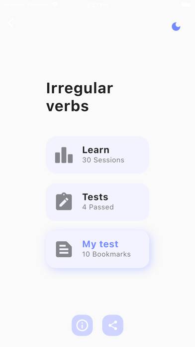 Irregular Verbs for English Captura de pantalla de la aplicación #1