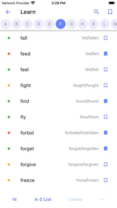 Irregular Verbs for English App screenshot #3