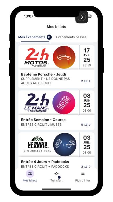 Le Mans Tickets Capture d'écran de l'application