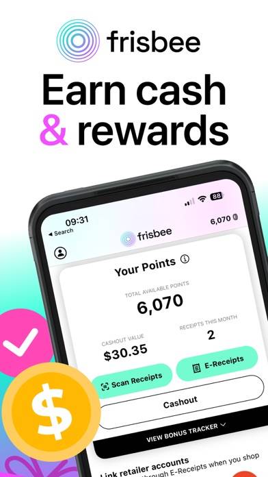Frisbee: Rewards for Receipts App screenshot #1