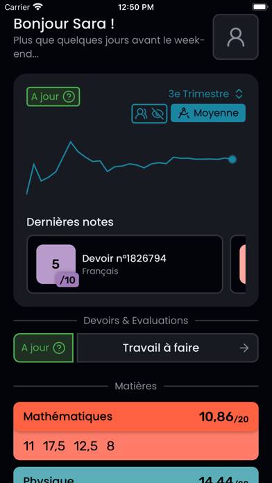 MoyennesED App screenshot