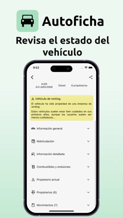 Autoficha Captura de pantalla de la aplicación