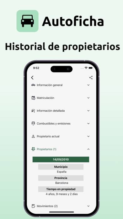 Autoficha Captura de pantalla de la aplicación #5