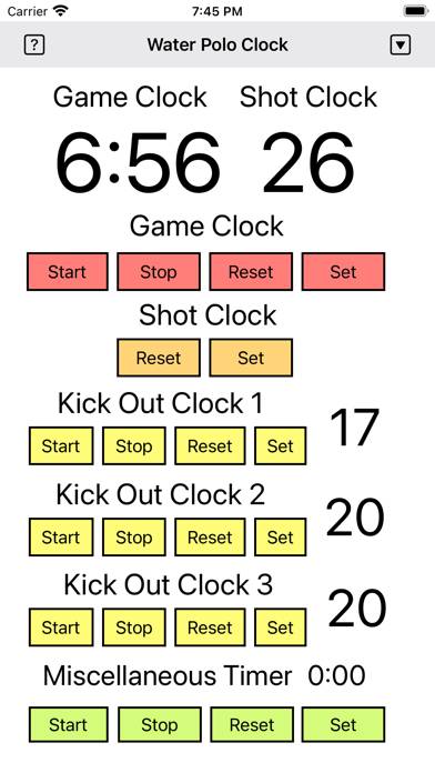 Water Polo Clock Schermata dell'app #1