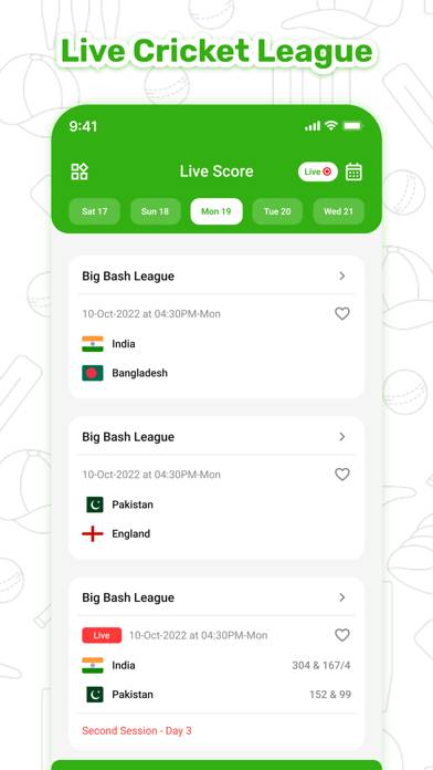Live Cricket TV : HD Streaming Schermata dell'app #3
