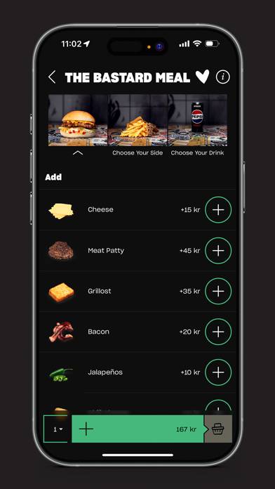 Bastard Burgers App skärmdump