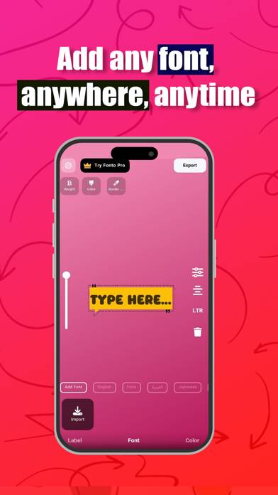 Fonto App screenshot