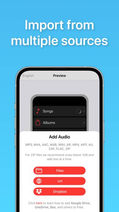 WatchAudio Schermata dell'app