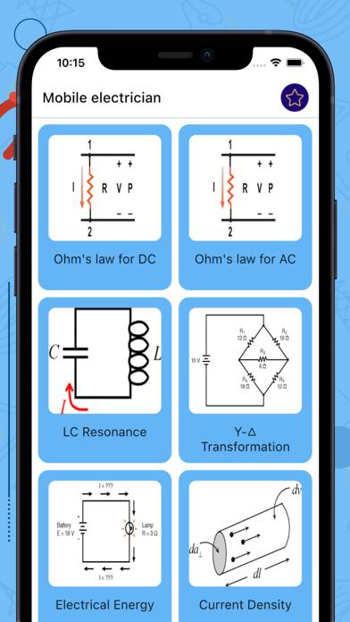 Mobile Electrician Calculator Schermata dell'app #2