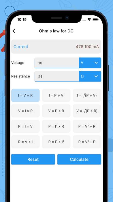 Mobile Electrician Calculator Schermata dell'app #3