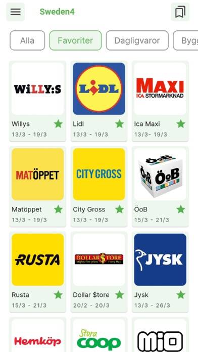 Sweden4 veckans erbjudanden App skärmdump #1