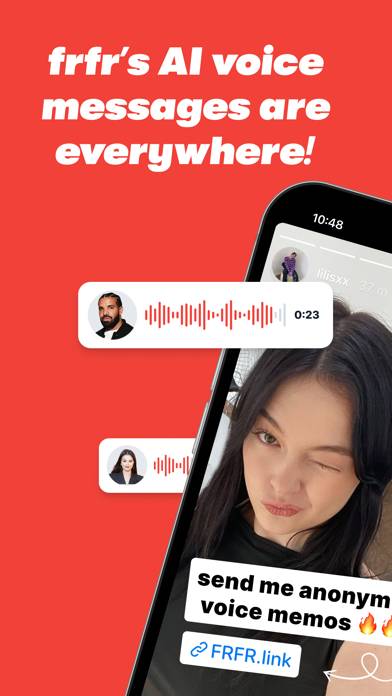 Frfr: AI voice messages App screenshot #1