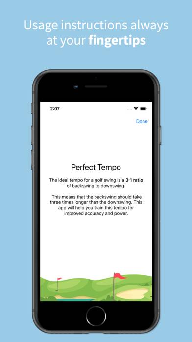 Golf Swing Tempo Trainer Captura de pantalla de la aplicación #3