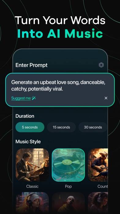 AI Music : Song Generator App skärmdump #5