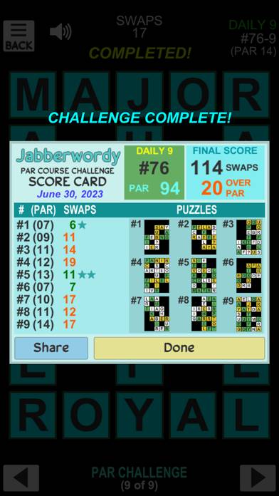 Jabberwordy game screenshot