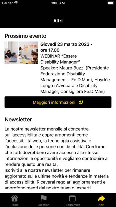 Accessibility Days App Schermata dell'app #2