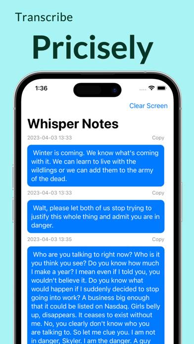 Whisper Notes App screenshot #1