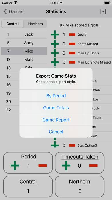Lacrosse Statistics App screenshot #2
