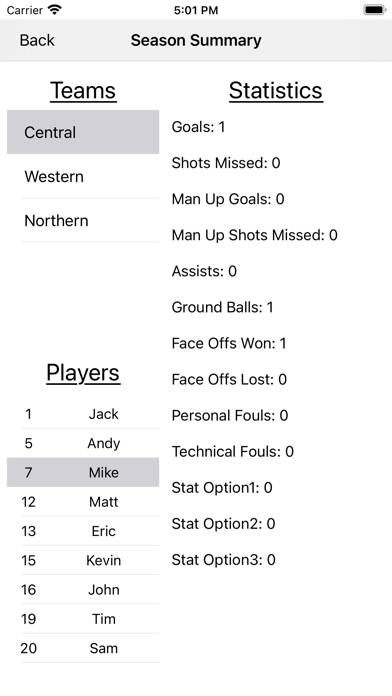 Lacrosse Statistics App screenshot #3