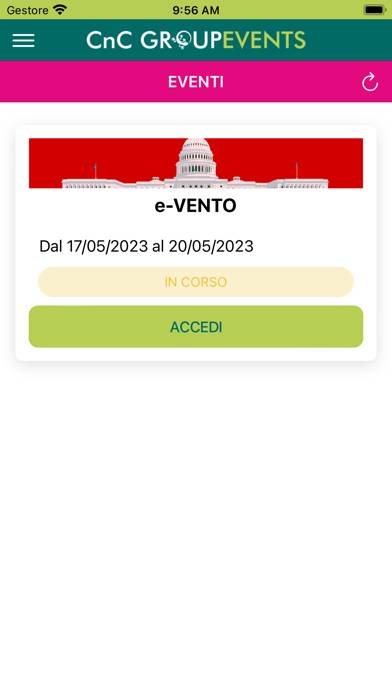 CNC Events Schermata dell'app