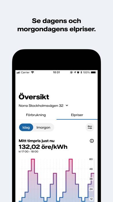 Mitt Vattenfall App skärmdump