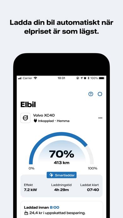 Mitt Vattenfall App skärmdump