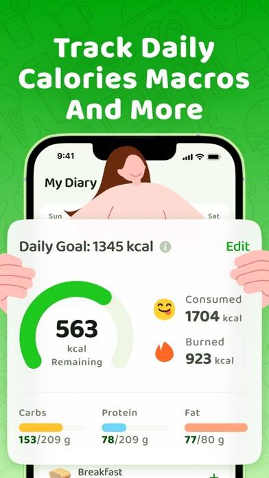 Calo: compte-calories Capture d'écran de l'application