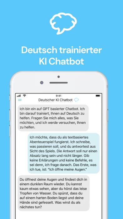 Deutscher KI Chatbot Bildschirmfoto