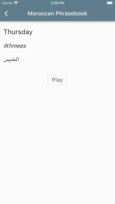 Moroccan Phrasebook Captura de pantalla de la aplicación #3