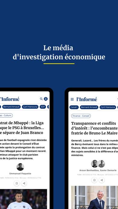 L'Informé Capture d'écran de l'application