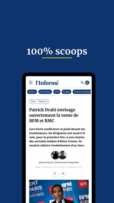 L'Informé Capture d'écran de l'application