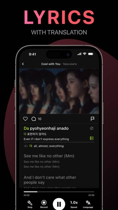 Kpop Lyrics & Karaoke App screenshot