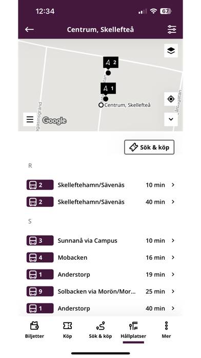 Skellefteå buss App skärmdump #1