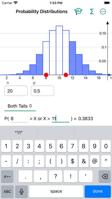Probability Distribution Captura de pantalla de la aplicación