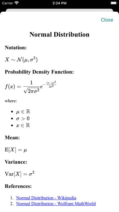 Probability Distribution Captura de pantalla de la aplicación