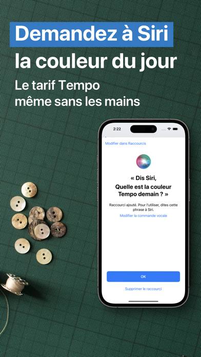 Couleur Tempo edf widget info Capture d'écran de l'application #2