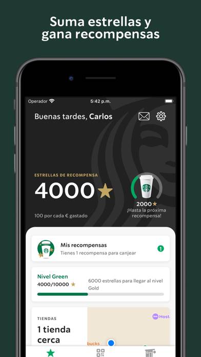 Starbucks España captura de pantalla