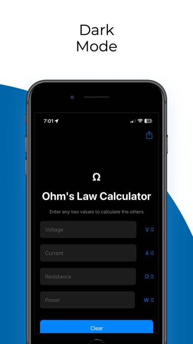 The Ohms Law Calculator App skärmdump