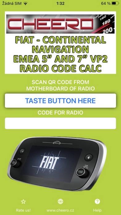 RADIO CODE for FIAT EMEA 7inch Schermata dell'app #3