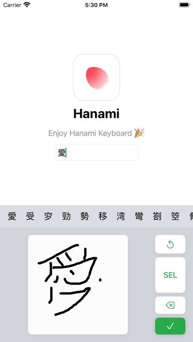Hanami - Japanese Handwritten screenshot