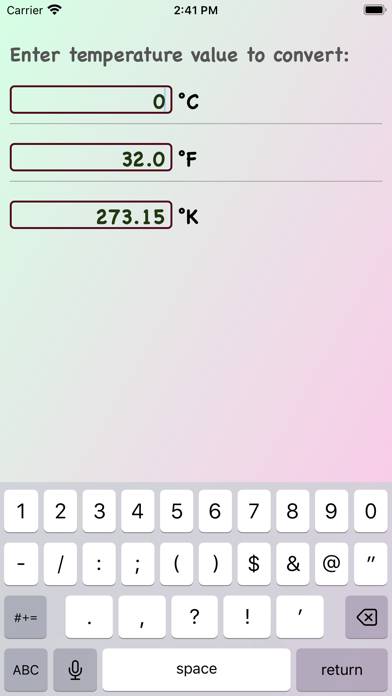 Temperature Unit Conversion Captura de pantalla de la aplicación #5