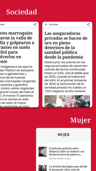 Público Captura de pantalla de la aplicación