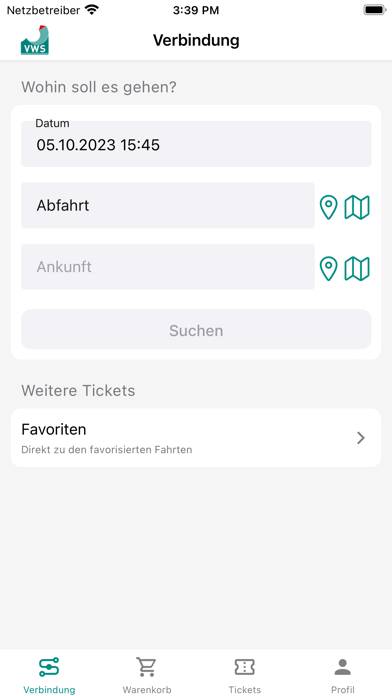 VWS Tickets Bildschirmfoto