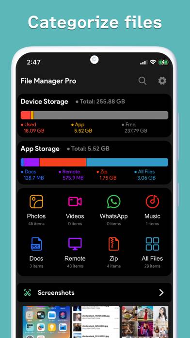File Manager Pro Schermata dell'app #2