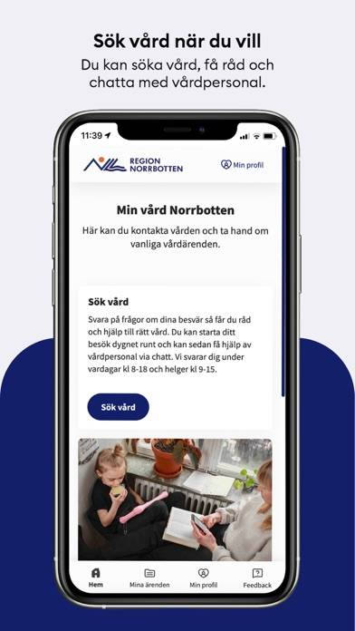 Min vård Norrbotten App skärmdump #1